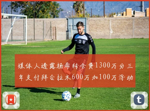 媒体人透露杨希转会费1300万分三年支付拜合拉木600万加100万浮动